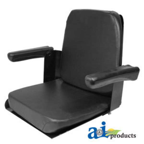 A & I Products Complete Seat, w/ Flip-Up Arms, BLK VINYL 26" x19" x19" A-CS140-1V